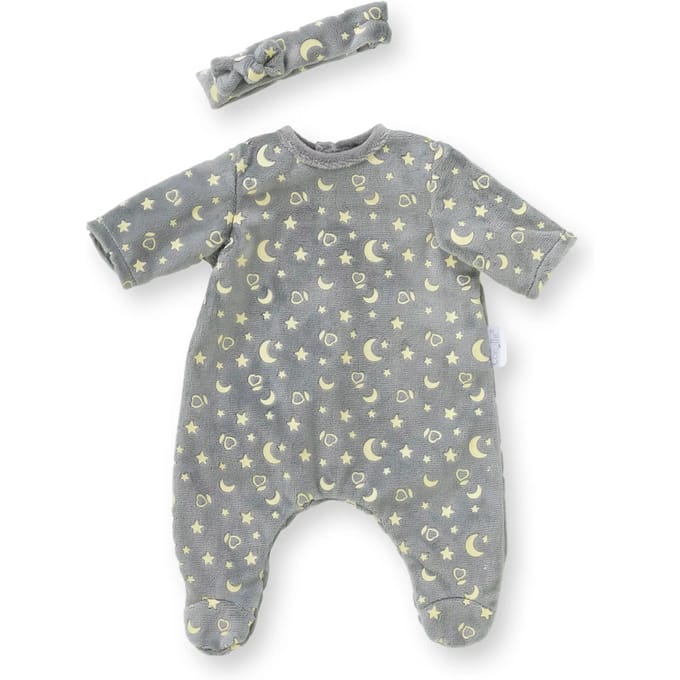 Corolle poppen pyjama en hoofdband 30cm - glow in the dark babypop kleding.