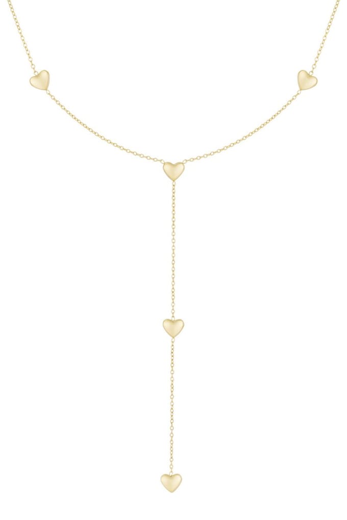 Endless love ketting - RVS (Verkleurt niet) - Goudkleur- hartjes- valentijn - moederdag
