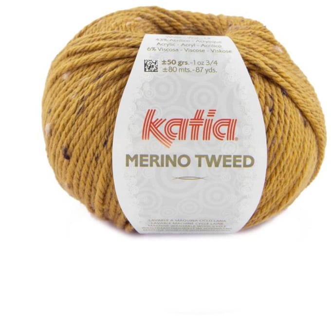 Katia Merino Tweed - 318 mosterdgeel - Merinogaren