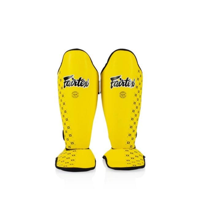 Fairtex SP5 Competition Scheenbeschermers – Maat M – Geel – Kickboksen, Muay Thai & MMA