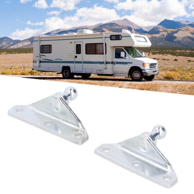 2 stuks Kogelboutbeugels 10mm voor Gasveer Veerpakket M10 Autoaccessoire white