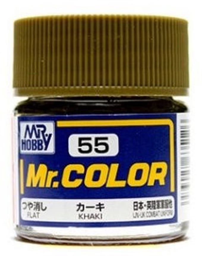 Gunze Mr. Hobby C-055 - Mr. Color 10 ml Khaki - Lacquer Modelbouwverf