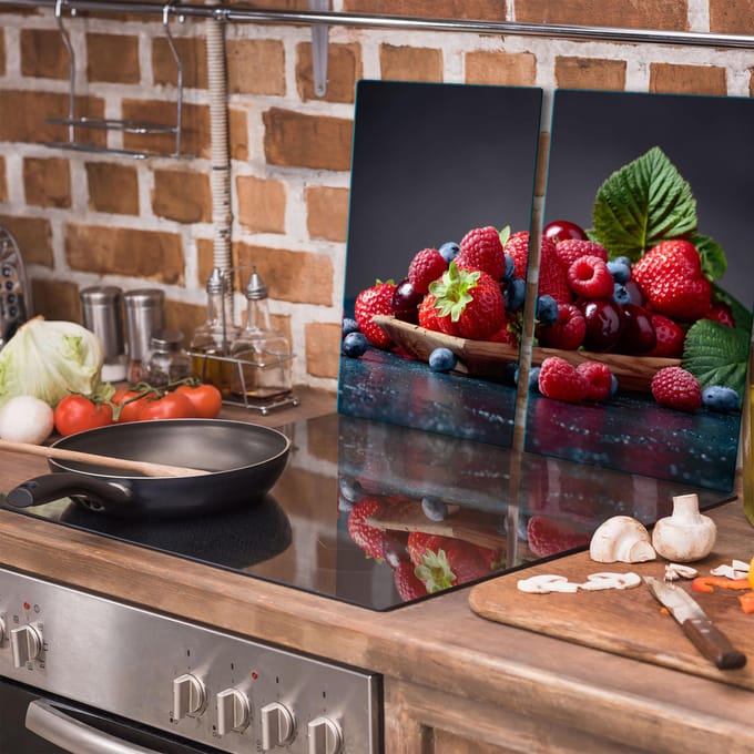 TMK ArtDeko - Snijplank Glas - 30x52 - Inductie - Fruit thema