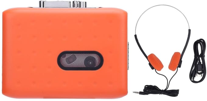 Dailygoods - Draagbare USB C Cassette Speler met Hoofdtelefoonaansluiting