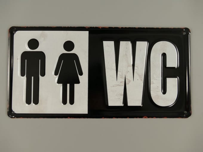 MadDeco - luxe wc toiletbordje - gestanst blik