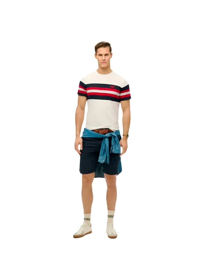 Superdry - Essentials T-shirt met strepen - Heren - T-shirts