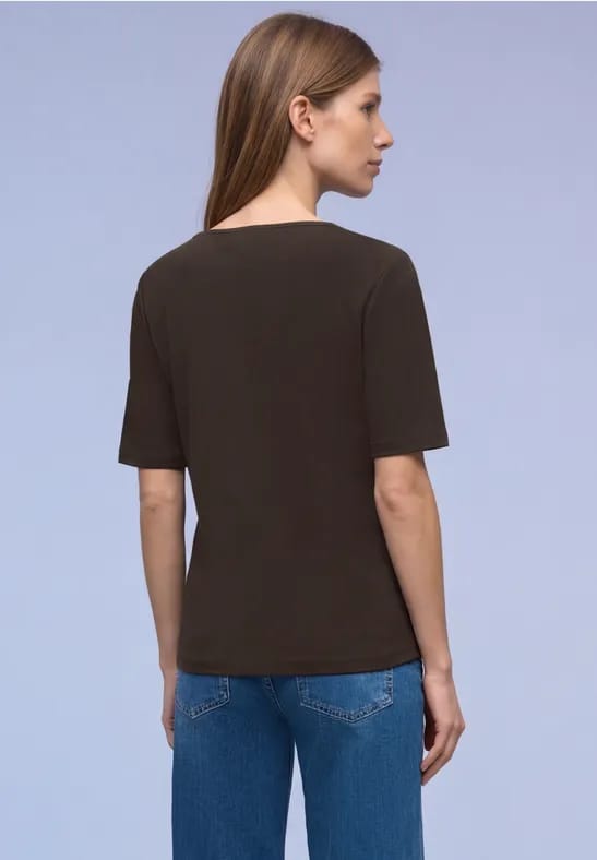 Shirt met knoopdetail