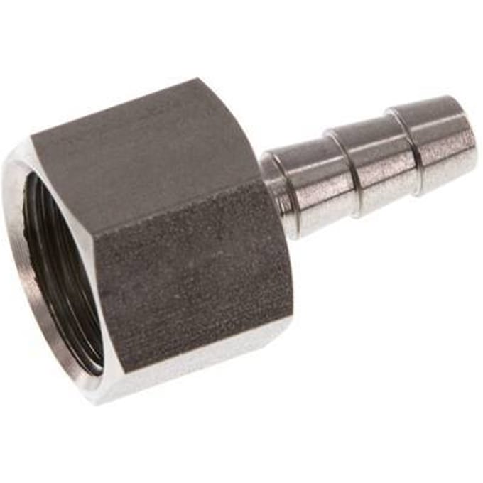 G 3/8'' x 6mm RVS Slangpilaar 40 Bar