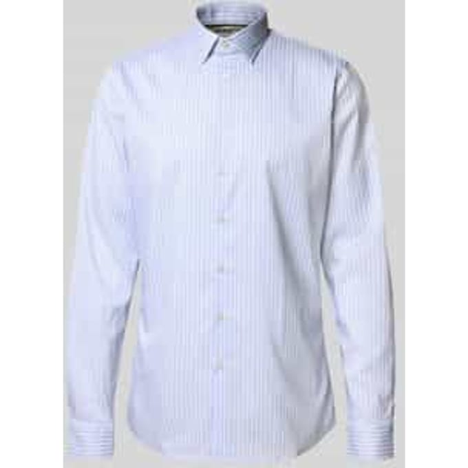 Slim fit zakelijk overhemd met extra lange mouw