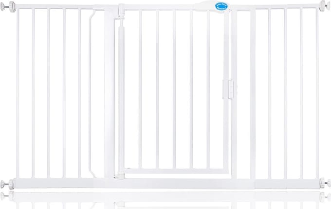 Bettacare Auto-Close Klemhek, Hondenhekje, 139.8cm - 146.8cm, Wit