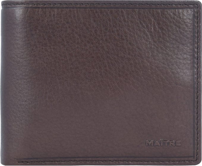 Maître Leren Portemonnee Grumbach Gathman BillFold H8 Dark Brown Bruine
