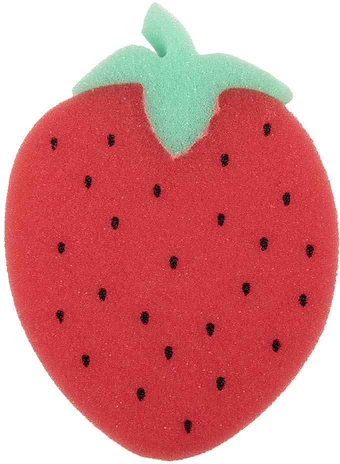 Clayre & Eef Badspons Aardbeien 13x3x10 cm Rood Synthetisch