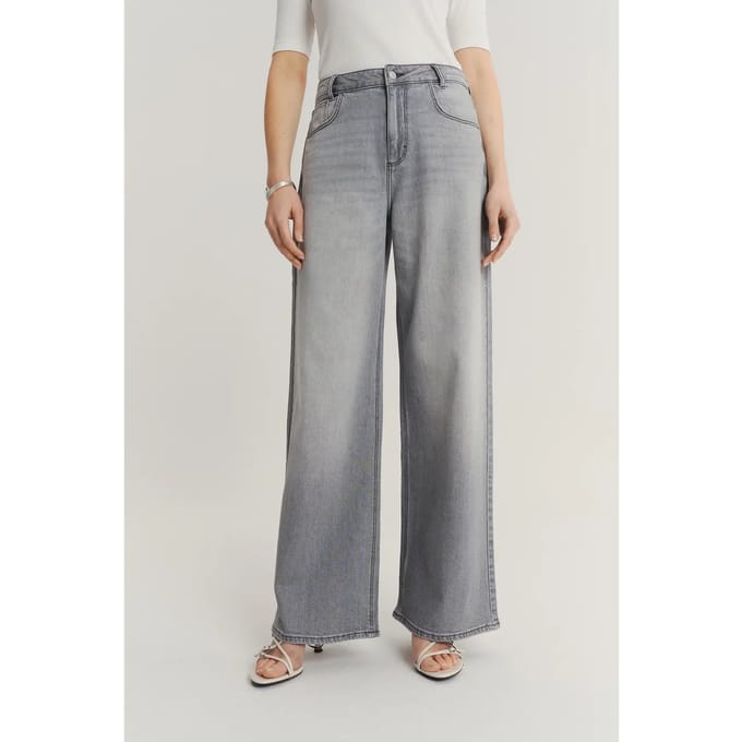 Jeans Wide Leg katoen dames Greenpoint Regular January