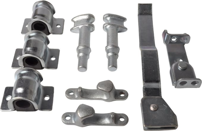 Verzinkte draaistangsluiting - rechts - voor Ø22 mm stang