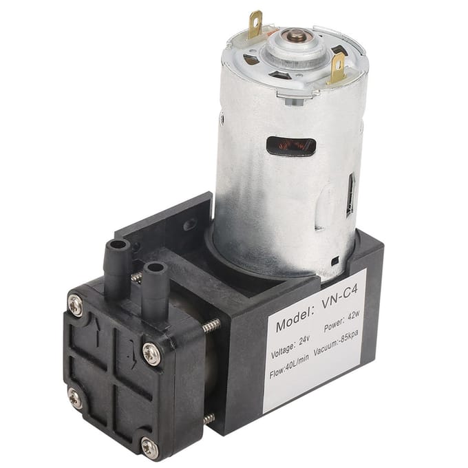 DC24V Mini Kleine Olievrije Vacuümpomp ?85KPa Flow 40Lmin voor Gas Lucht
