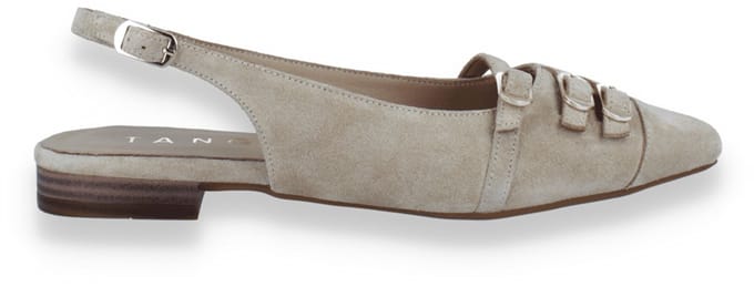 Tango Dames Slingback Duna 4-j Suede | Beige | Maat: 38