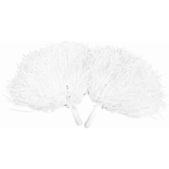 Handige cheerleader pompons voor teams, cheerleaders, sportfeesten en dansaccessoires (wit) wit