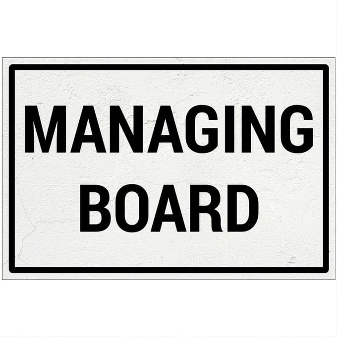 Managing board bord | Forex Re materiaal | 30 x 20 cm