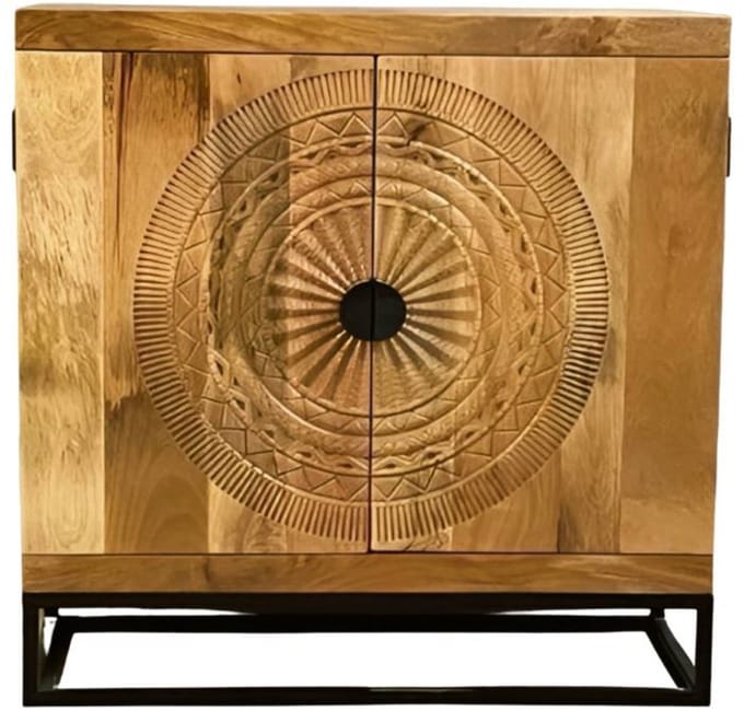 Cabinet carving 2-d. naturel