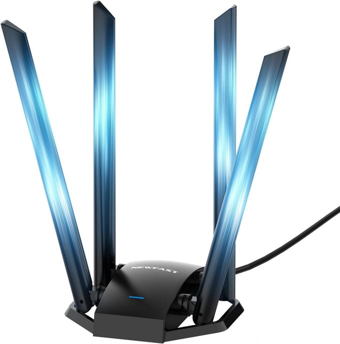 AC1300 WiFi-Versterker USB Dongle met 4 Antennetjes