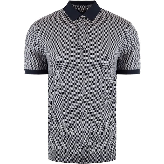 Emporio Armani Bedrukt Heren Navy Poloshirt
