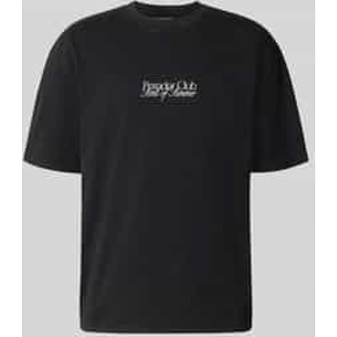 Oversized T-shirt met labelprint model 'Ramon'