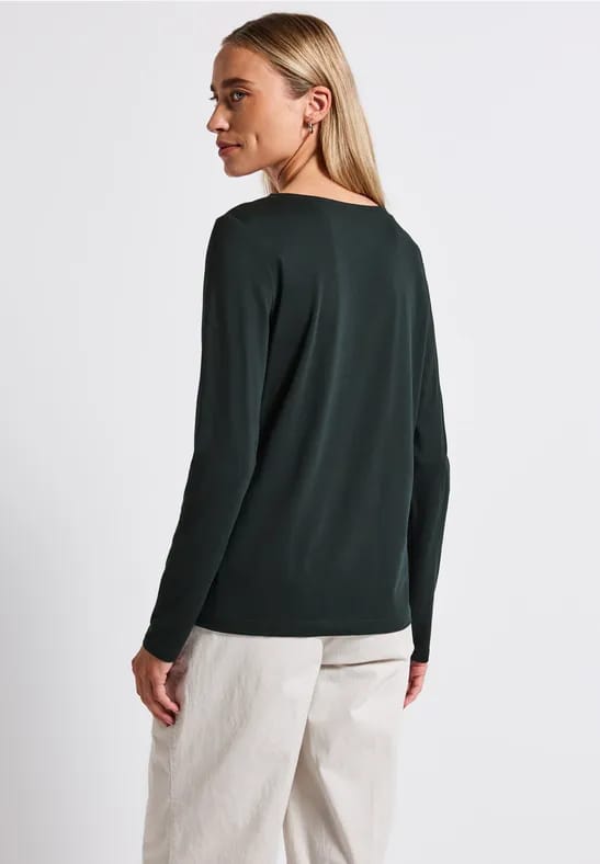 Overhemd met lange mouwen in effen kleur