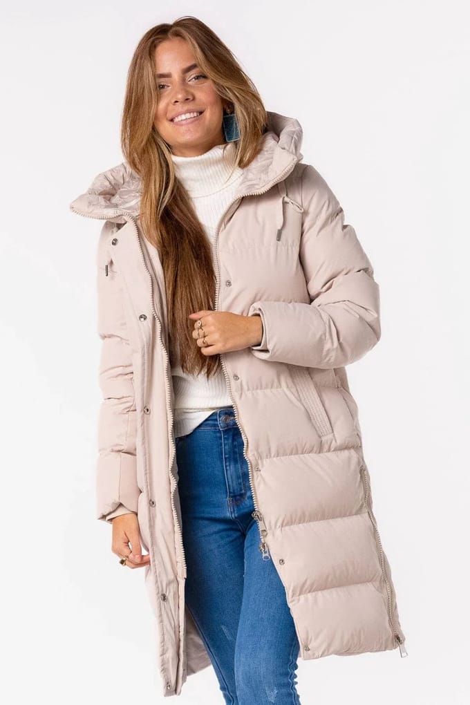 Getdrezzed Winterjas - Maat: S - winterjas medium beige