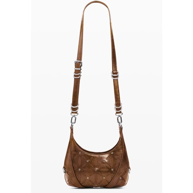 Desigual handtas schoudertas Coriolis Haiti Mini Hand Bag Leather Brown bruine