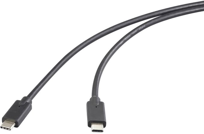 Renkforce RF-5501102 USB-C-kabel USB 3.2 Gen2x2 USB-C stekker, USB-C stekker 1.00 m Zwart TPE-mantel