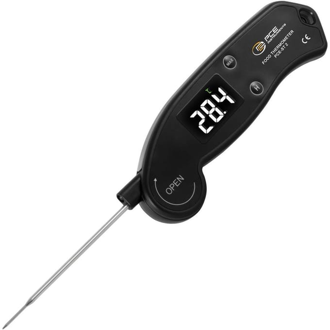 PCE Instruments PCE-ST 2 Temperatuursensor 0 - 200 °C Met dompel- en insteeksensor, Binnen enkele seconden