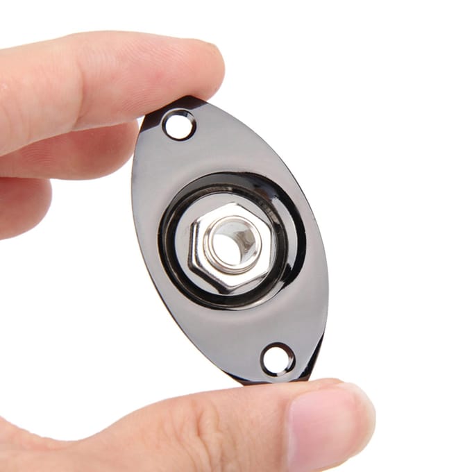 6,35 mm elektrische gitaar/bas Ovale pick-up jack Poratble goud