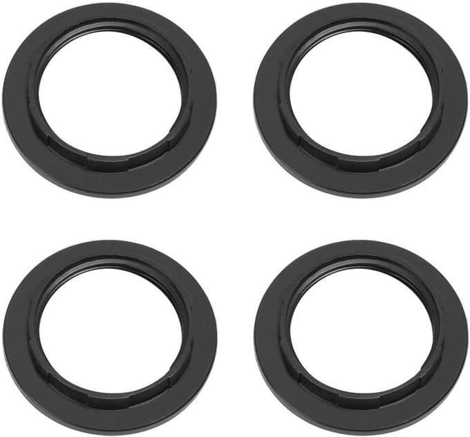 Lampenvoet Adapter voor E27 Fitting - 4 Stuks Plastic Lampenkap Reducer en Wasmachine voor Verlichting