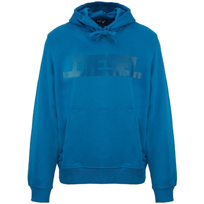 Diesel Heren Monotone Logo Hoodie (Blauwe Saffier)