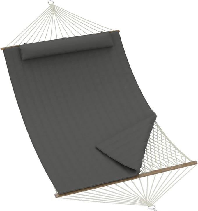 2-Persoons Hangmat - Max. 225kg - Voor Tuin, Terras en Camping - Donkergrijs