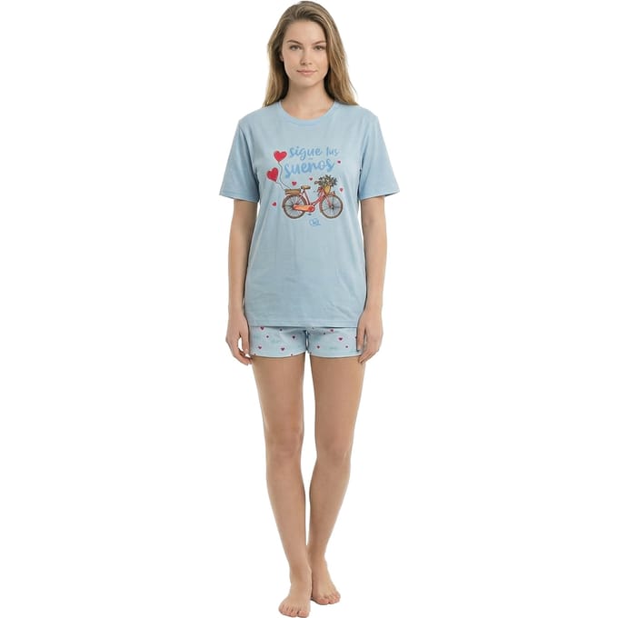 Dames Zomerse Korte Mouwen Katoenen Pyjama's KL40000