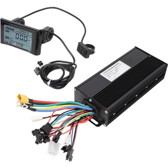 Elektrische Fiets Ombouwset 36V 48V 52V 40A Sinusgolf Borstelloze Controller en S900 LCD-display black