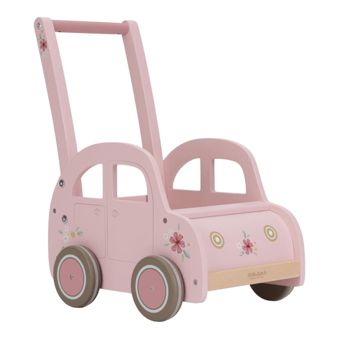 Little Dutch Loopwagen Roze FSC Houten speelgoed