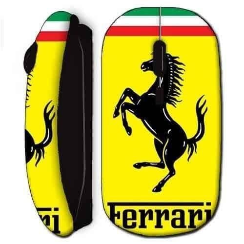 Souris sans fil logo ferrari italie noire