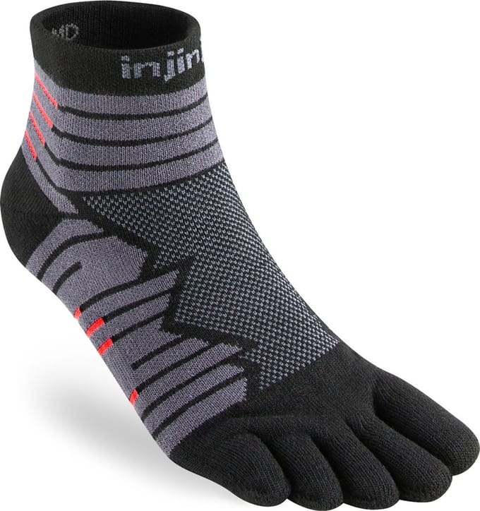 INJINJI | Ultra Run Mini-Crew Onyx (Maat - L) | Teensokken