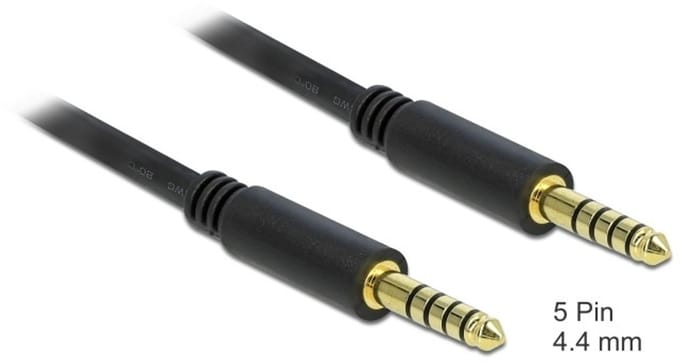 4,4mm Jack kabel | gebalanceerd stereo (5-polig) | AWG24 | verguld | 2 meter
