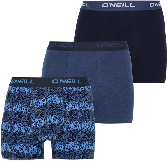 O'Neill - heren boxershorts 3-pack - wave blue - maat L