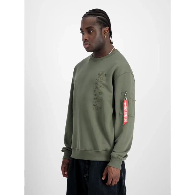 Geborduurde sweatshirt Alpha Industries