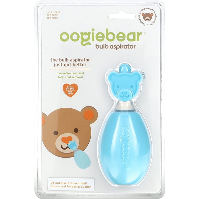 oogiebear, aspirateur nasal, bleu, 1 aspirateur white