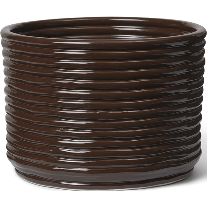 Ferm Living Corduroy bloempot - carob brown