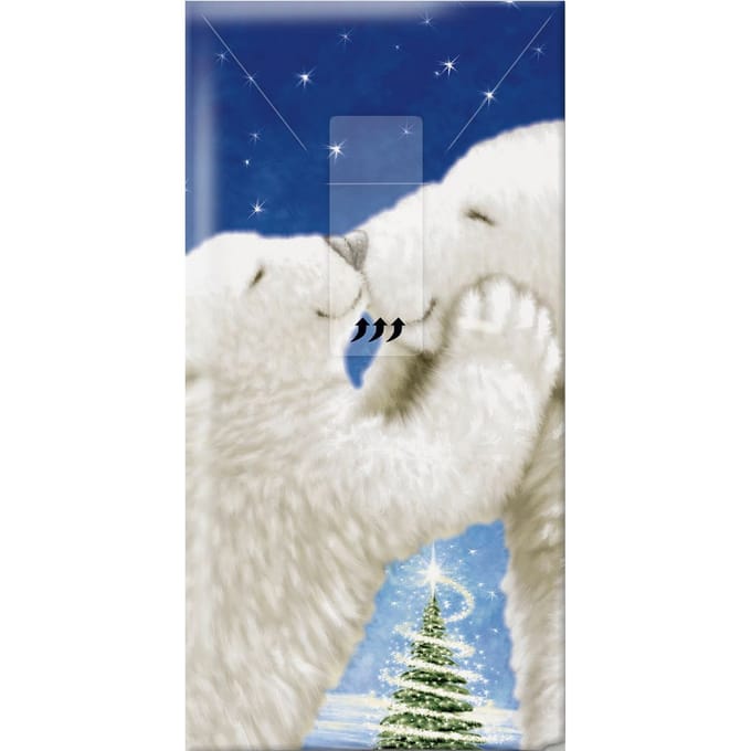 Papieren zakdoekjes "Polar Bear Kiss"