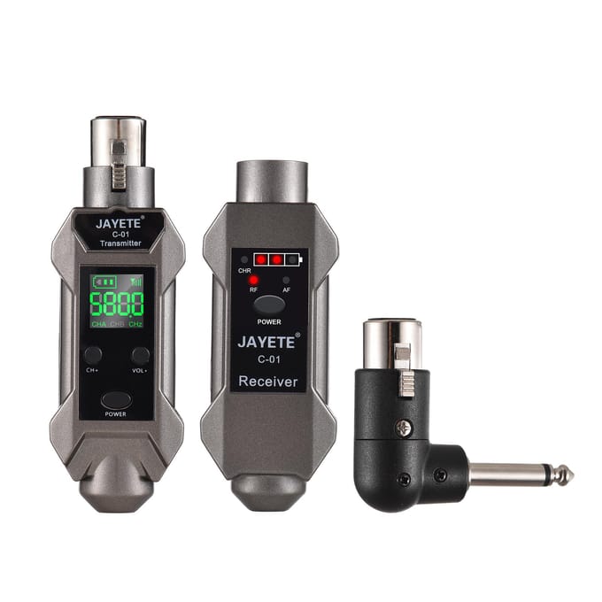 C-01 UHF Professionele bekabelde naar draadloze microfoonconverter Microfoonzender en -ontvanger Ontvangst Transmissie Compatibel met dynamische