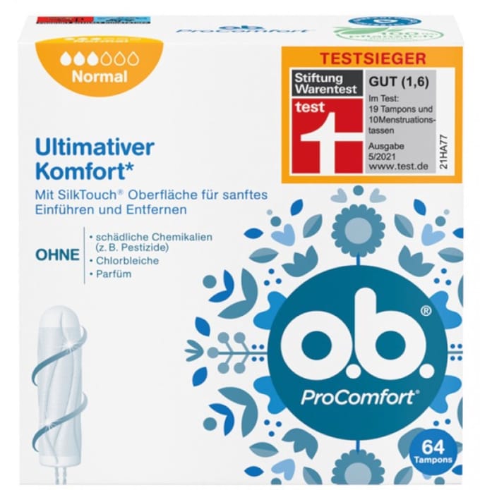 7x O.B. Tampons Pro Comfort Normaal 64er