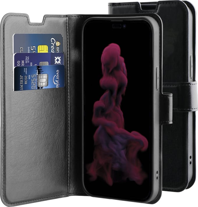 BeHello iPhone 14 Pro Max Gel wallet case zwart