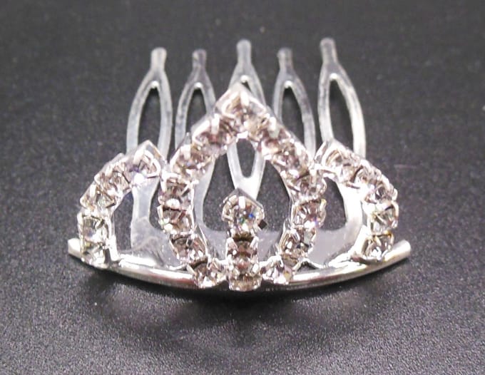 Tiara mini kroontje met strass #2